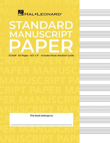 Standard Manuscript Paper ( Yellow Cover).