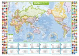 壁に貼る地図カレンダー・世界全図 2026 ([カレンダー])