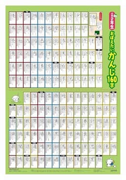 小学2年生 おぼえたいかんじ160字 (キッズレッスン 学習ポスター)