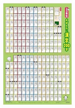 小学3年生 おぼえたい漢字200字 (キッズレッスン 学習ポスター)
