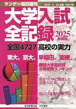 大学入試全記録 2025年度版 (サンデー毎日 増刊)