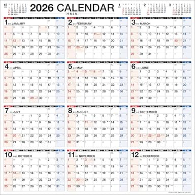 【K23】　2026年　書き込み式シンプル壁掛けカレンダー［1年/A2変型スクエア］ (永岡書店の壁掛けカレンダー)